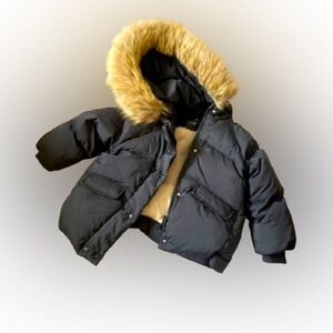 Zara puffer coat with hood size 9-12 months only $40